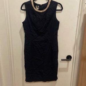 Anne Klein Black and Tan Dress